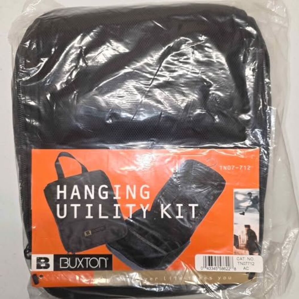 Buxton Hanging Utility / Travel Kit, Black - NEW, in the plastic